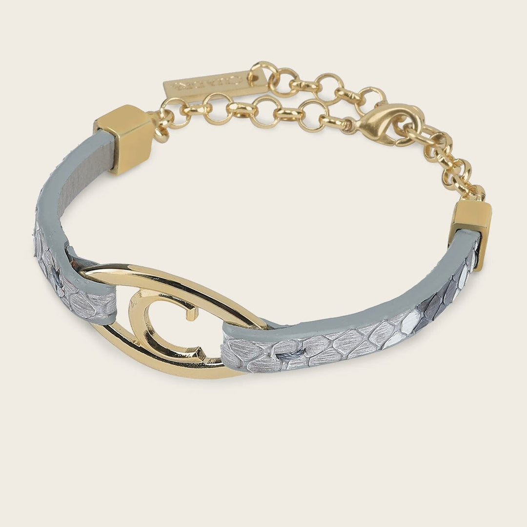 Pulsera en piel genuina de pitón para dama Joyería 