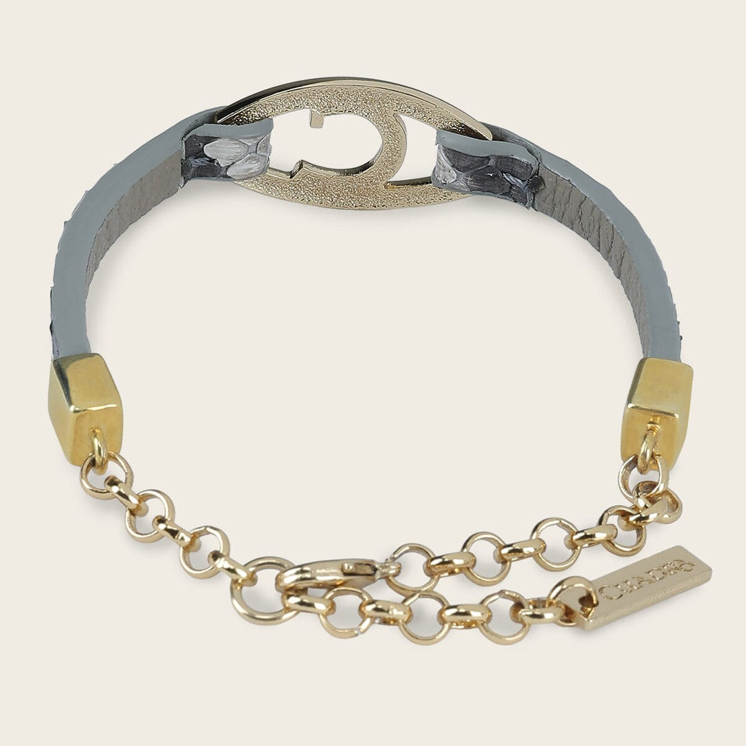 Pulsera en piel genuina de pitón para dama Joyería 