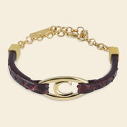 Pulsera en piel genuina de pitón para dama Joyería 