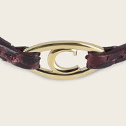 Pulsera en piel genuina de pitón para dama Joyería 