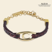 Pulsera en piel genuina de pitón para dama Joyería 