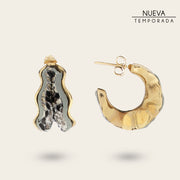 Arracadas en piel genuina de pitón para dama