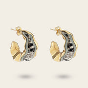 Arracadas en piel genuina de pitón para dama