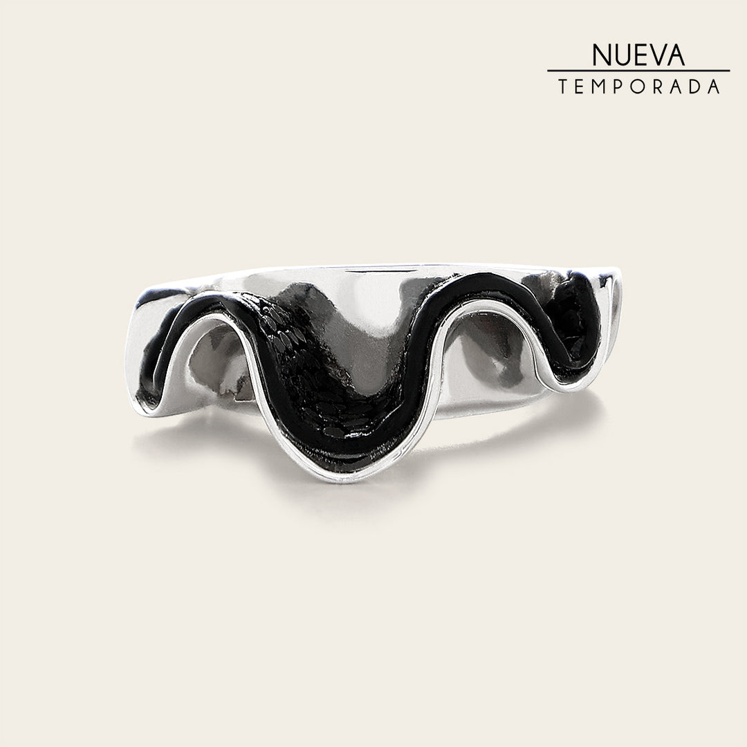 Anillo ajustable en piel genuina de mantarraya para dama