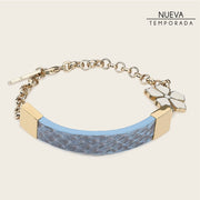 Pulsera en piel genuina de pitón para dama Joyería 