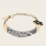 Pulsera en piel genuina de pitón para dama Joyería 
