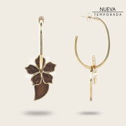 Aretes en piel genuina de pitón para dama Joyería 