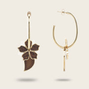 Aretes en piel genuina de pitón para dama Joyería 