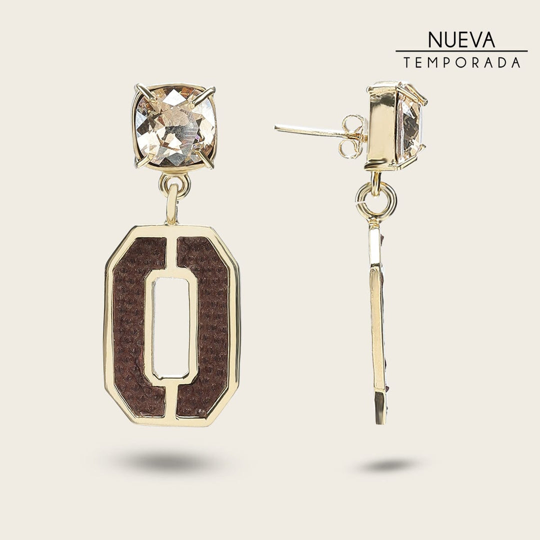 Aretes para dama en piel genuina de carunga Joyería 