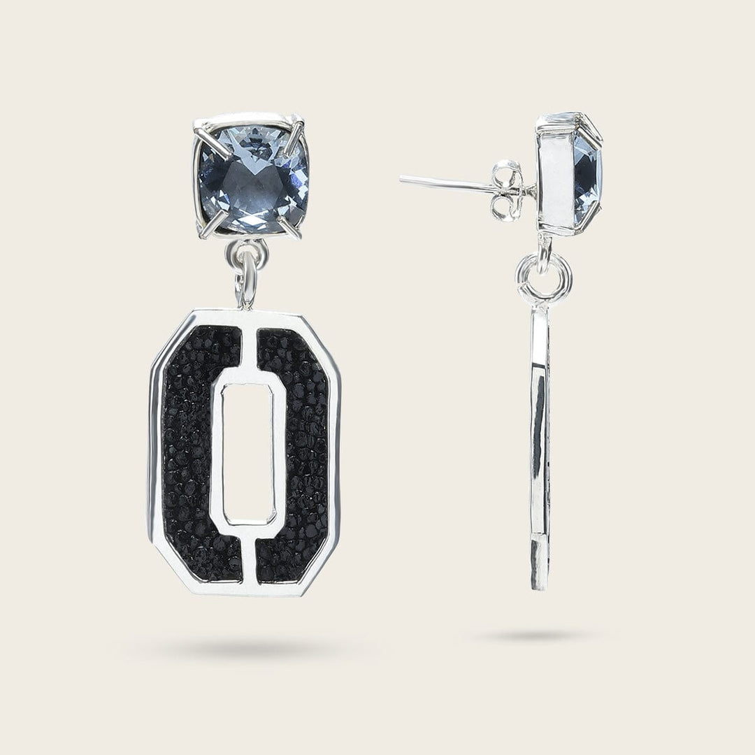 Aretes para dama en piel genuina de mantarraya Joyería 