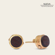 Aretes en piel genuina de lizard para dama Joyería 