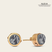 Aretes en piel genuina de pitón para dama Joyería 