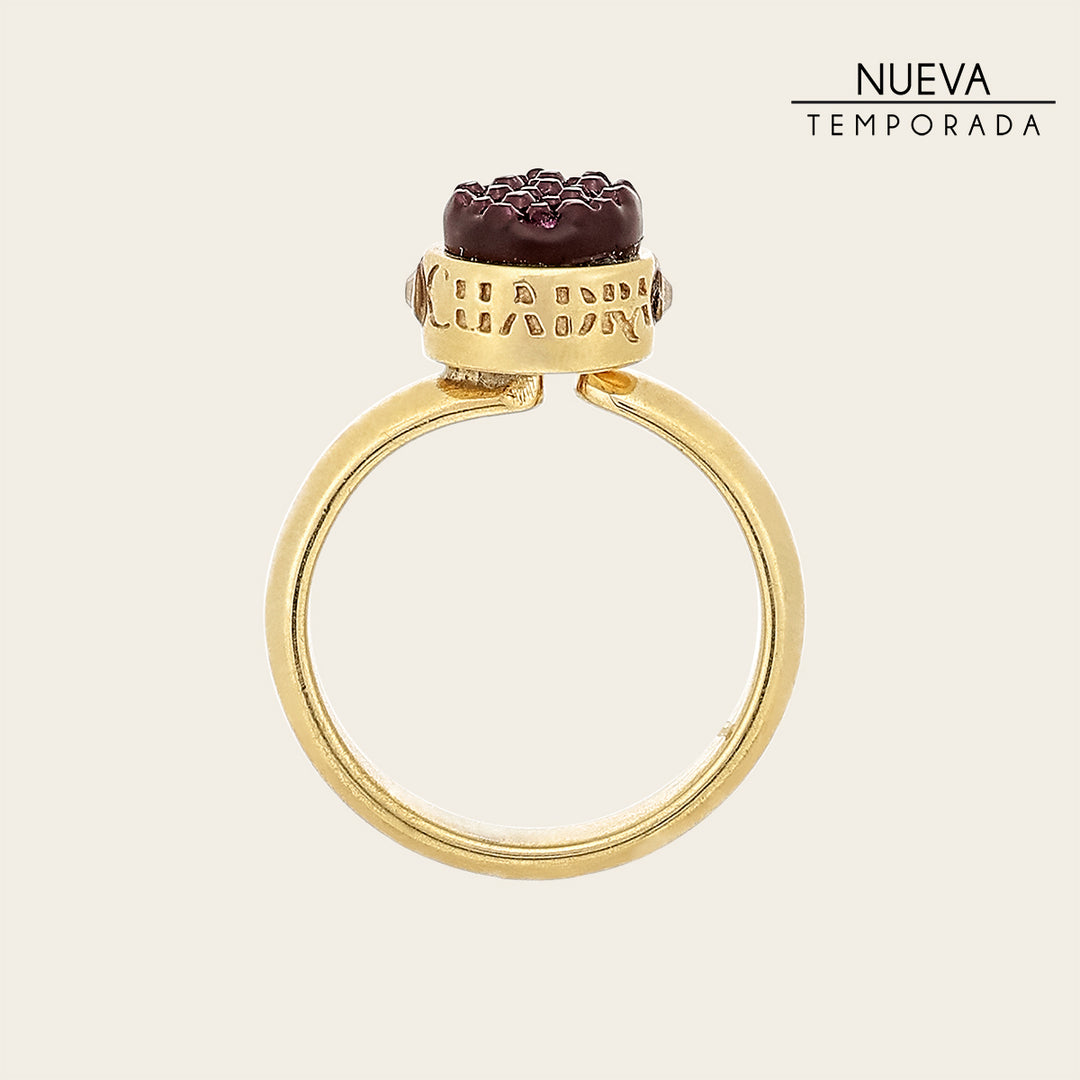 Anillo en piel genuina de mantarraya para dama