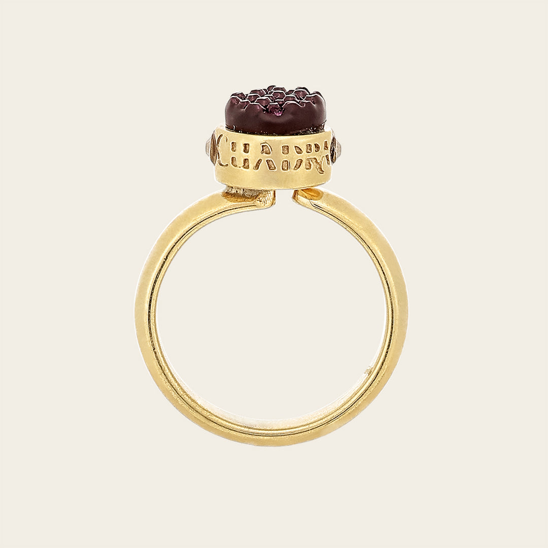 Anillo en piel genuina de mantarraya para dama