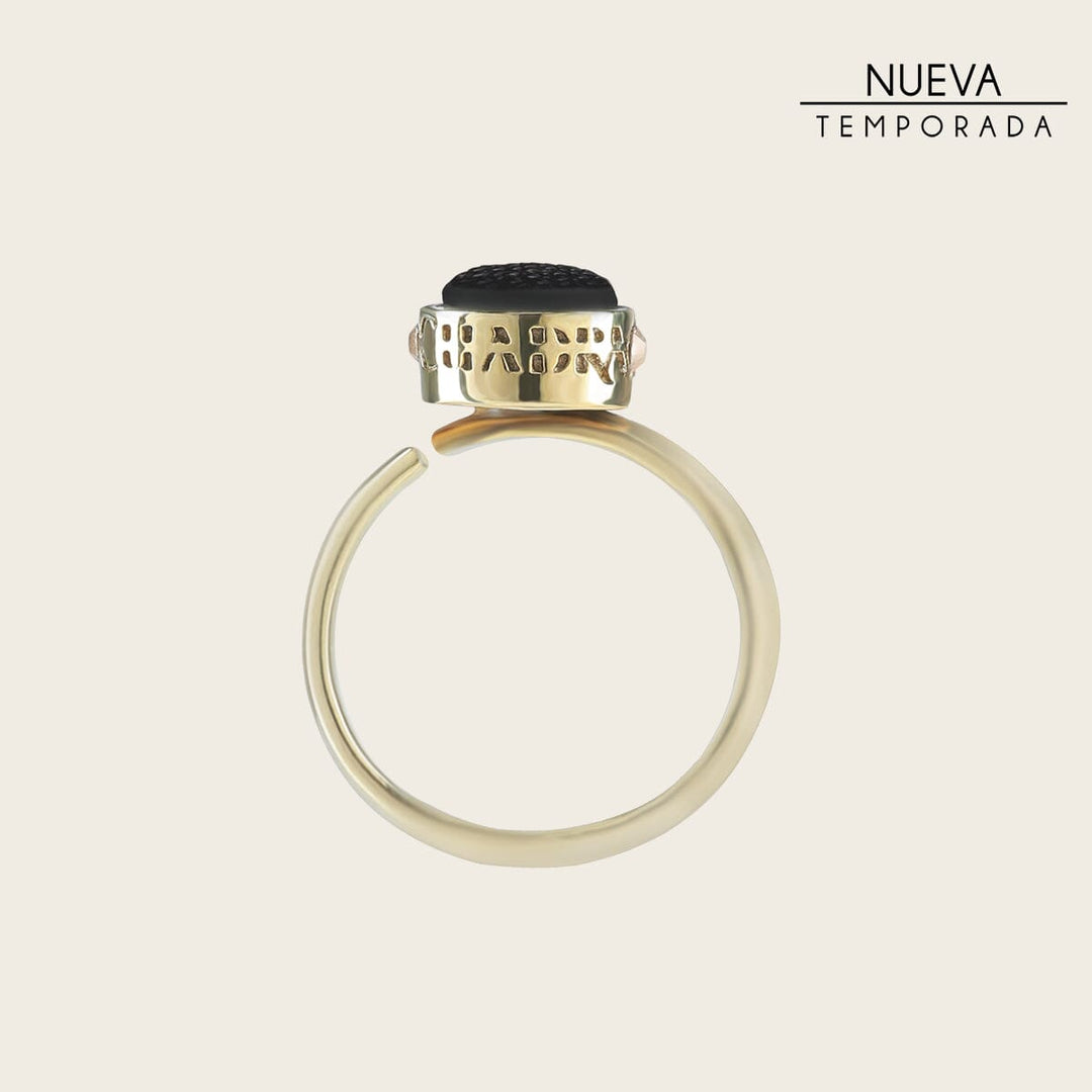 Anillo ajustable en piel genuina de mantarraya para dama Joyería 