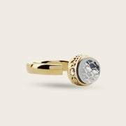 Anillo ajustable en piel genuina de pitón para dama Joyería 