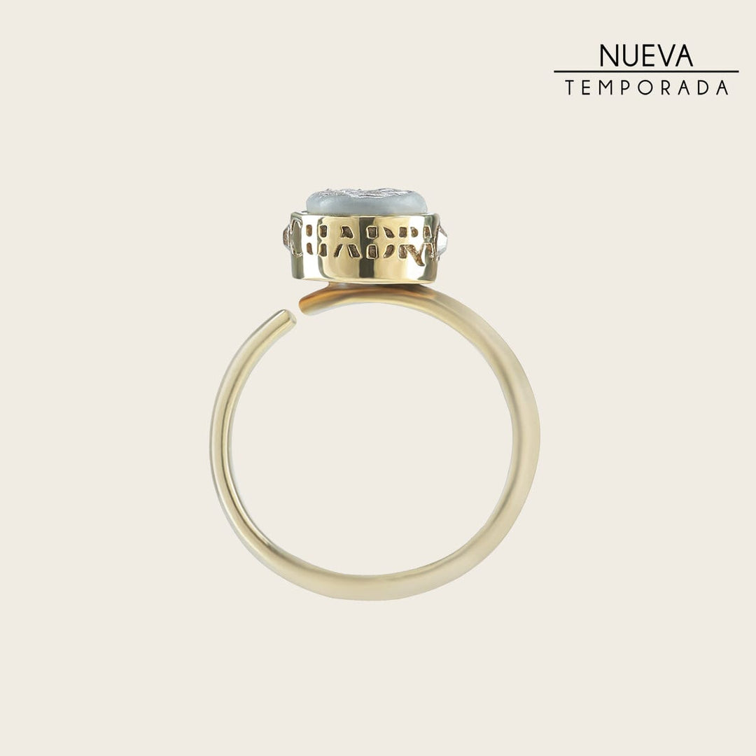 Anillo ajustable en piel genuina de pitón para dama Joyería 