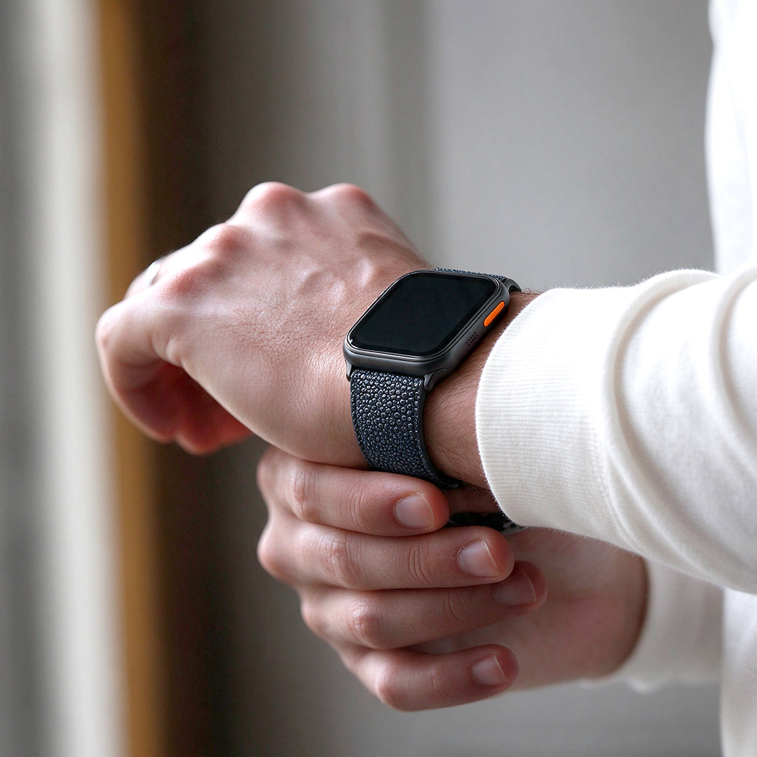 Extensible para reloj en piel genuina de mantarraya