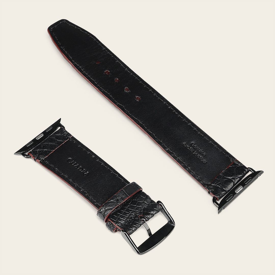 Extensible en piel genuina de cocodrilo para caballero