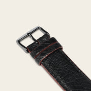 Extensible en piel genuina de cocodrilo para caballero