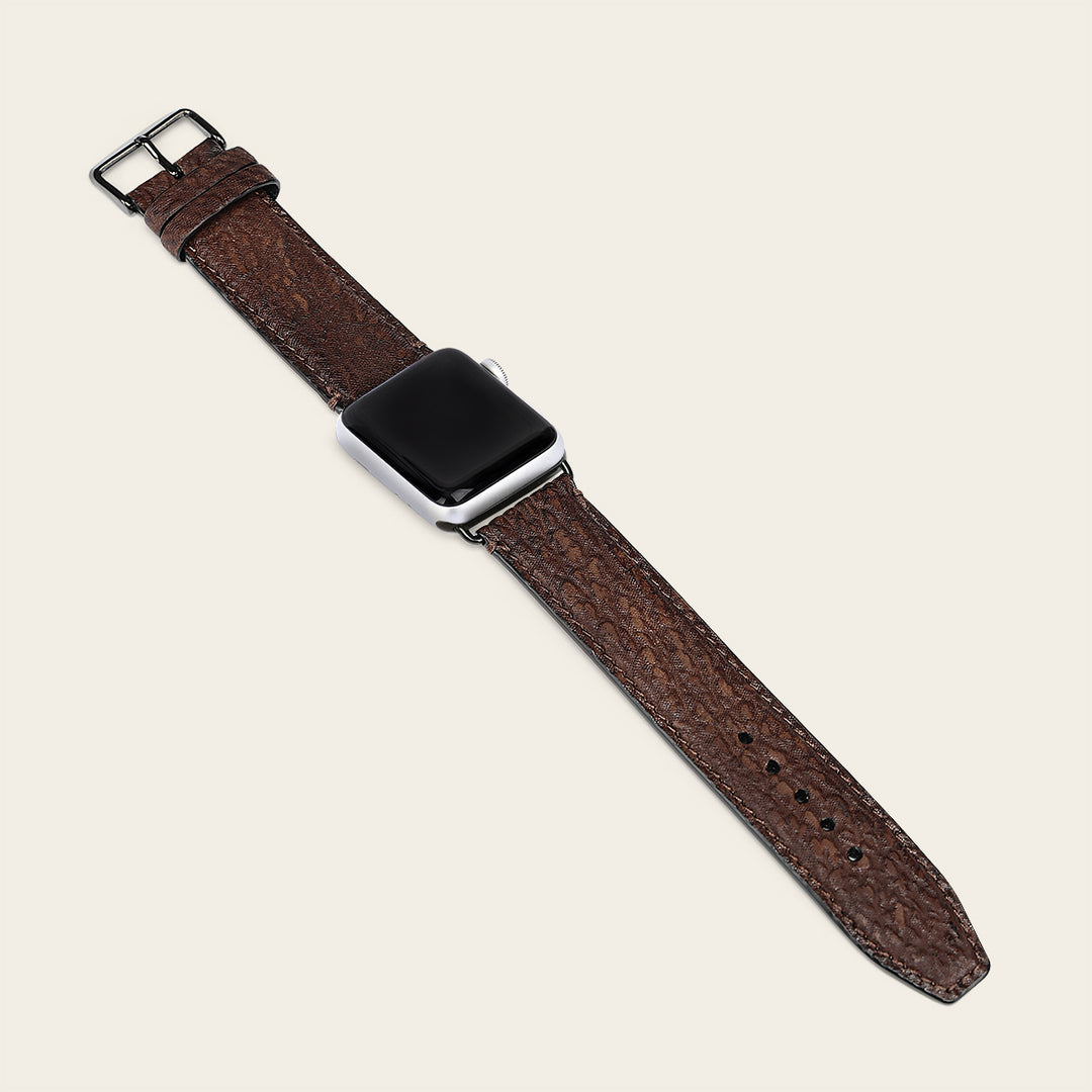 Extensible en piel genuina de tiburón para caballero