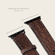 Extensible en piel genuina de tiburón para caballero