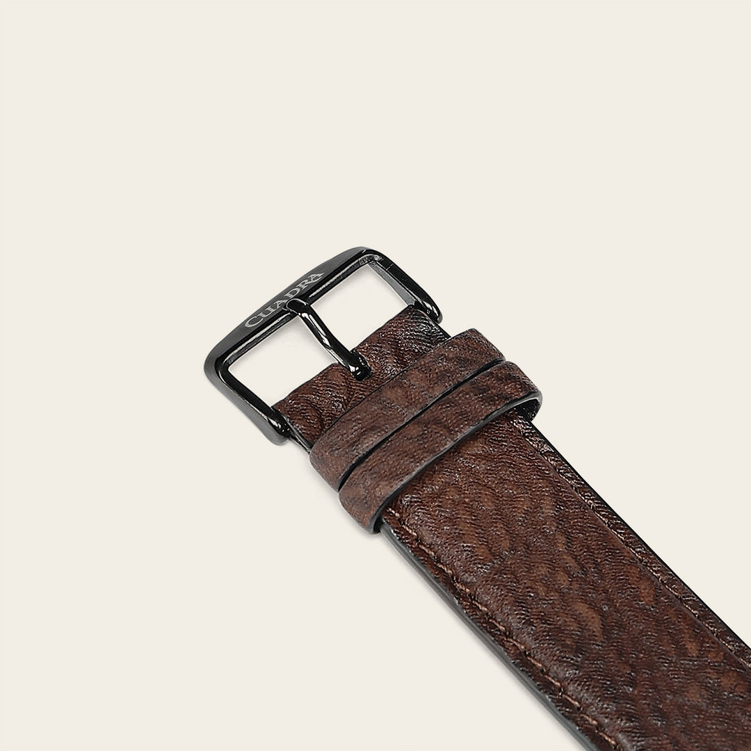 Extensible en piel genuina de tiburón para caballero