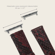 Extensible de reloj en piel genuina de pitón para dama Extensibles de reloj 