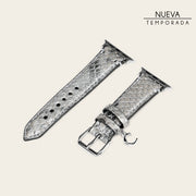 Extensible de reloj en piel genuina de pitón para dama