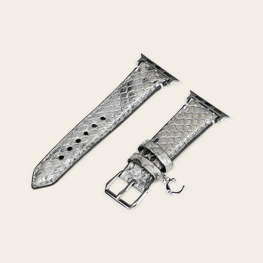 Extensible de reloj en piel genuina de pitón para dama