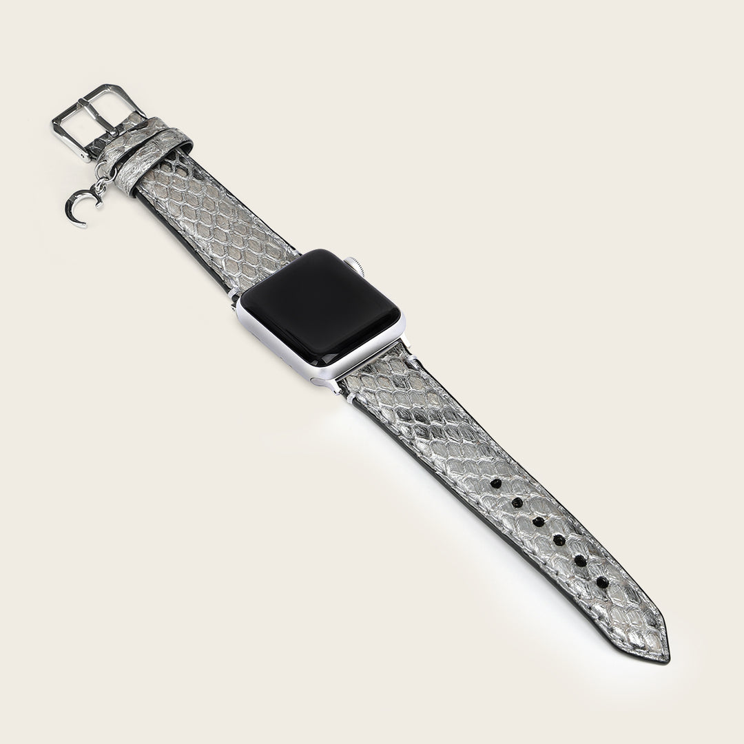 Extensible de reloj en piel genuina de pitón para dama