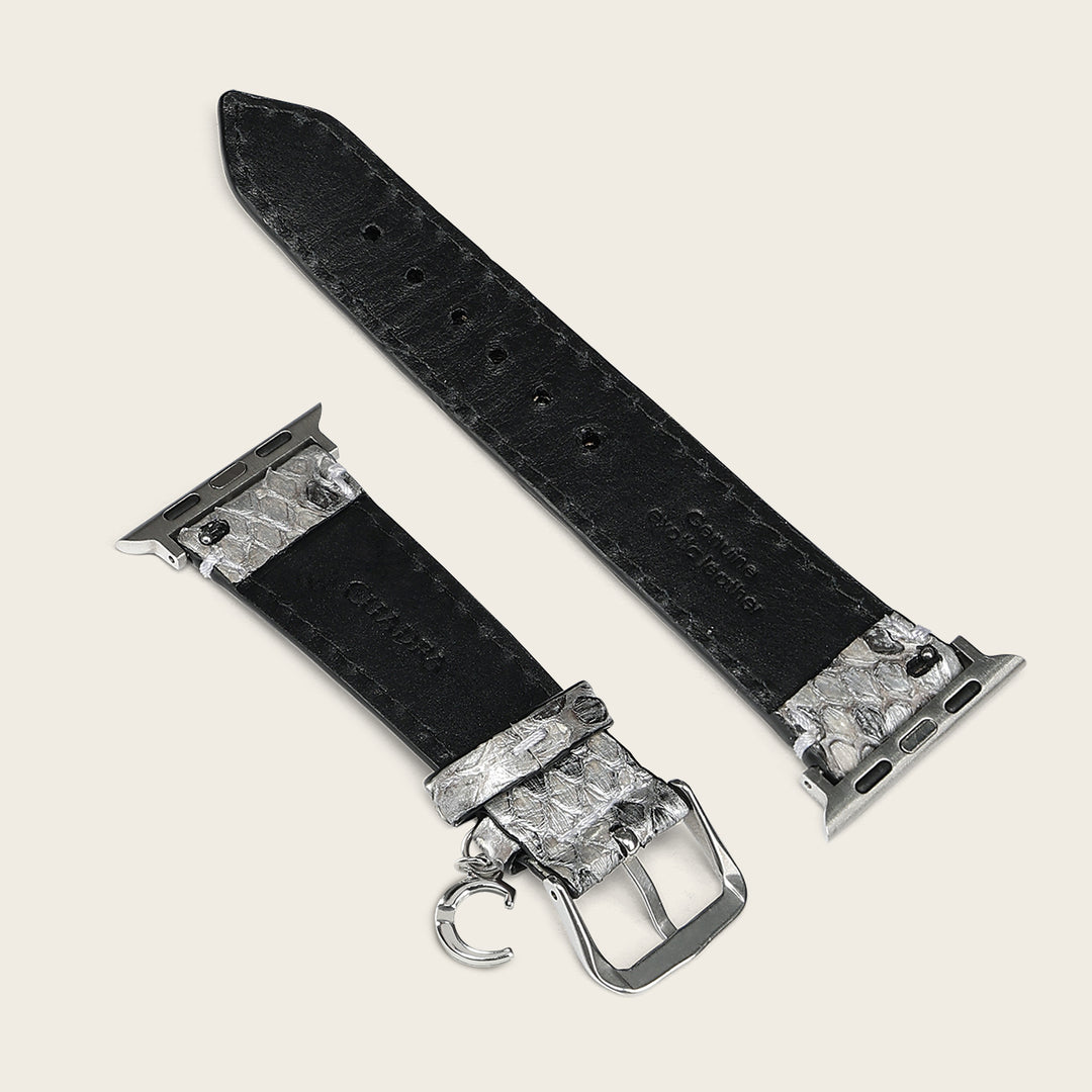 Extensible de reloj en piel genuina de pitón para dama