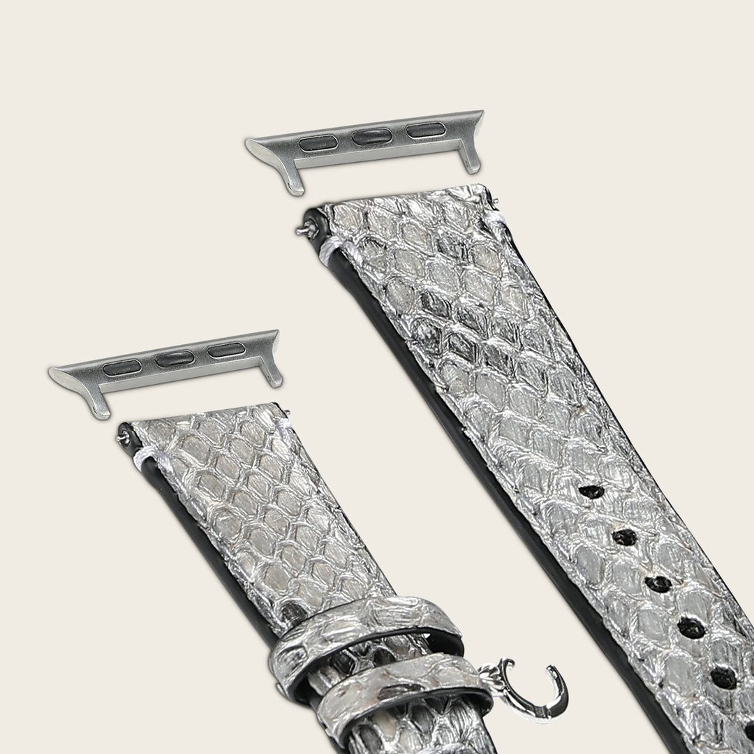 Extensible de reloj en piel genuina de pitón para dama