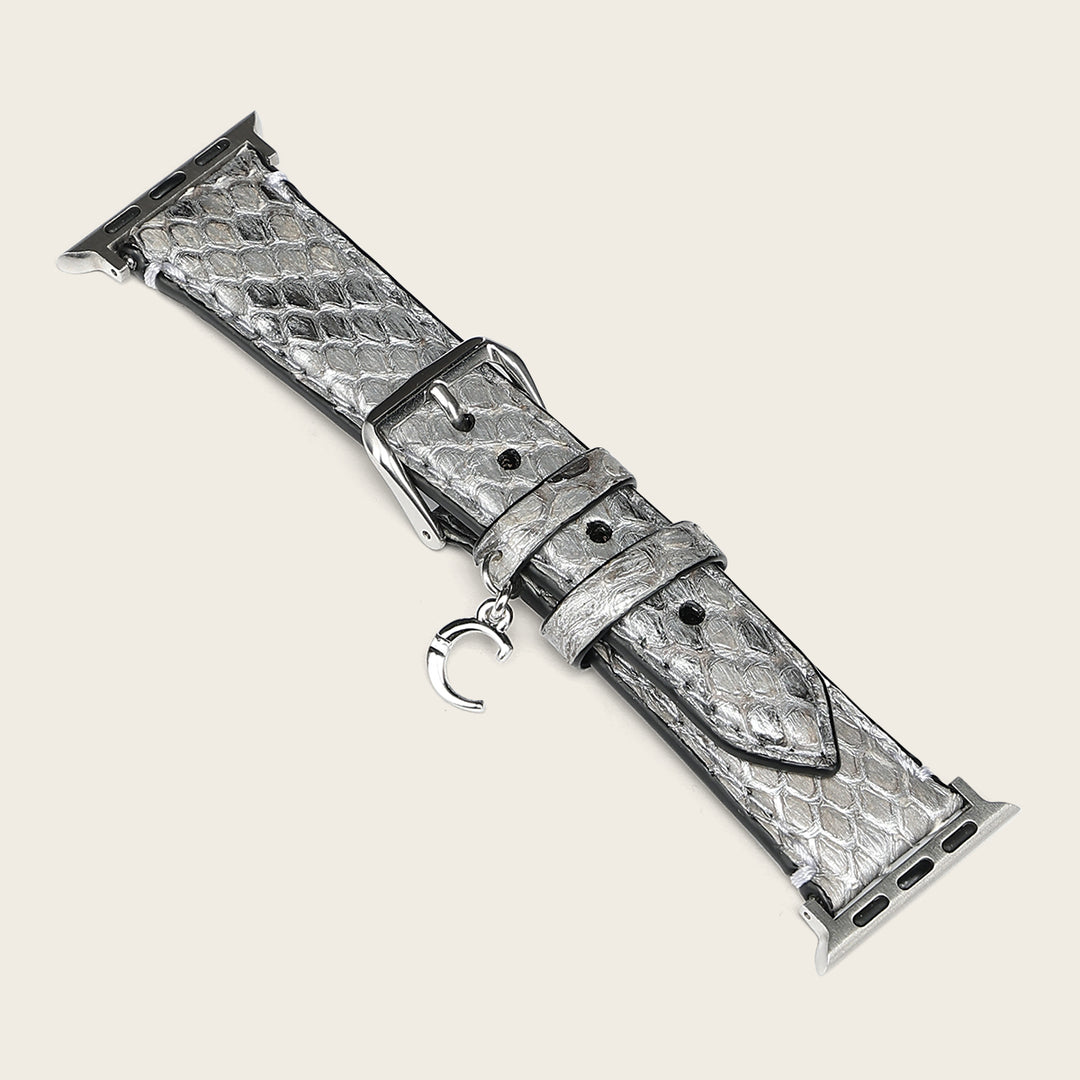 Extensible de reloj en piel genuina de pitón para dama