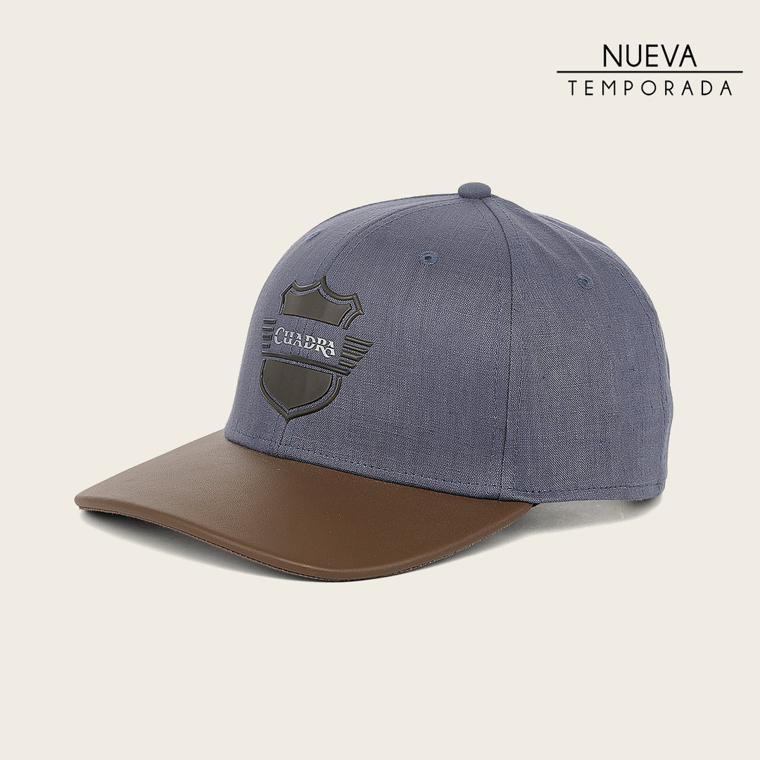 Gorra Cuadra en piel genuina