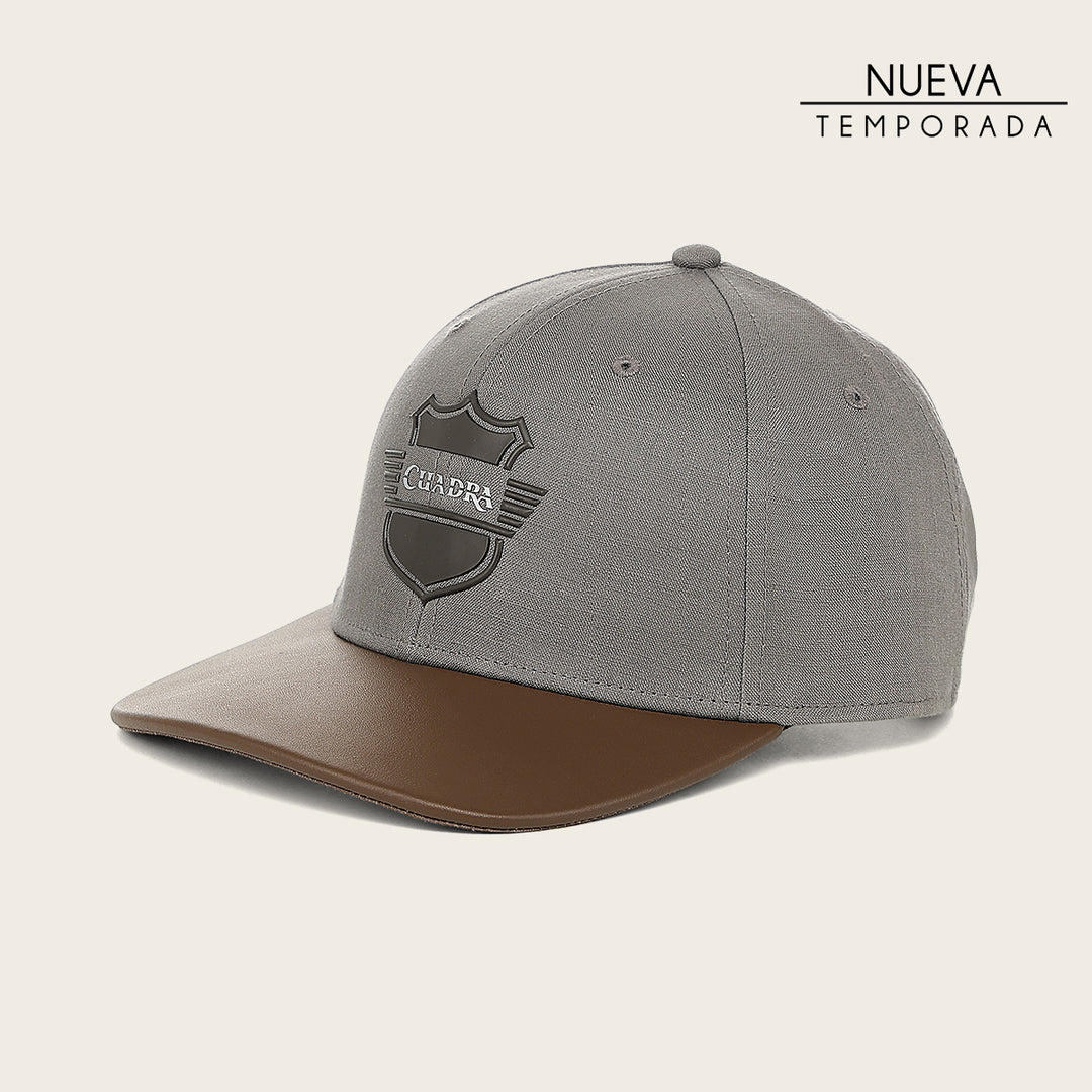 Gorra Cuadra en piel genuina