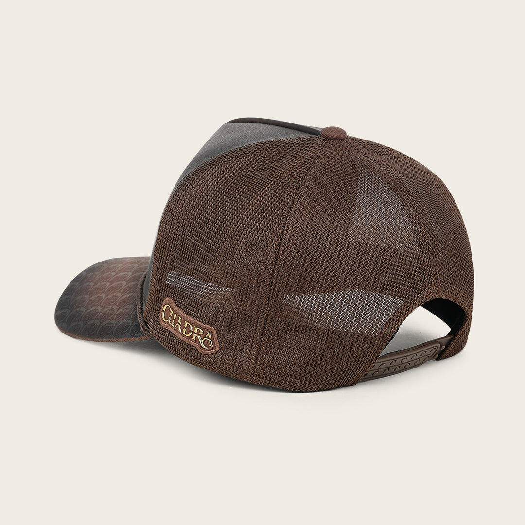 Gorra en piel genuina de fuscus