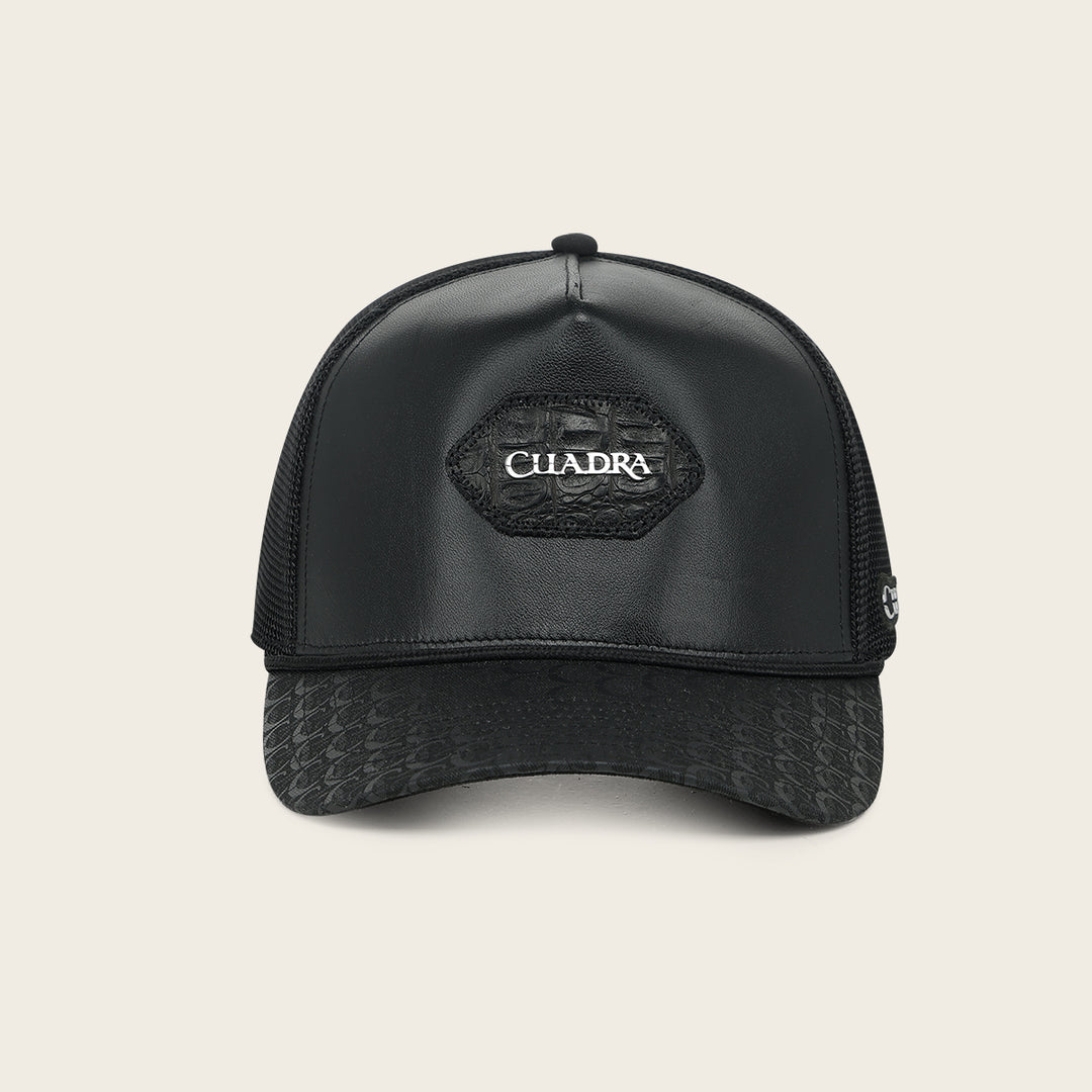 Gorra en piel genuina de fuscus