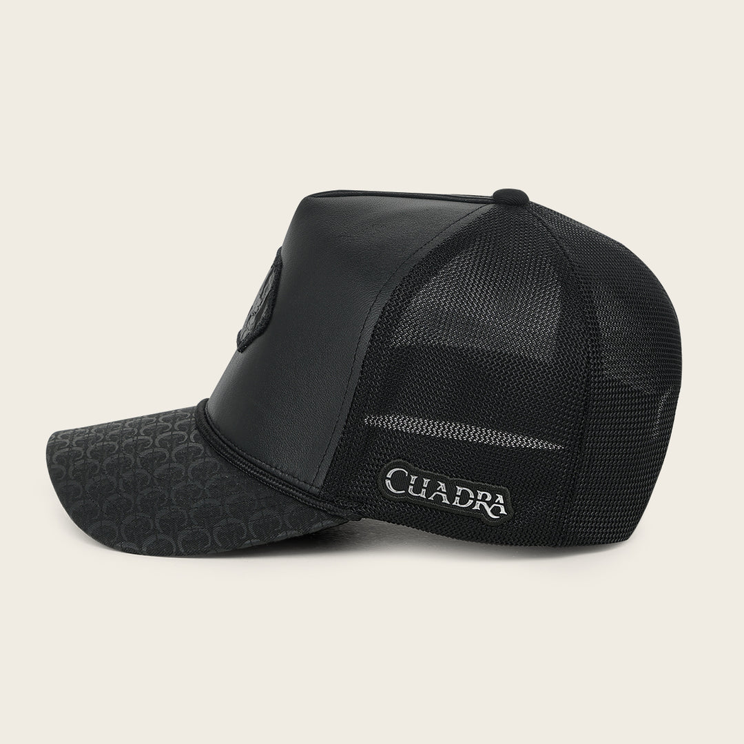 Gorra en piel genuina de fuscus