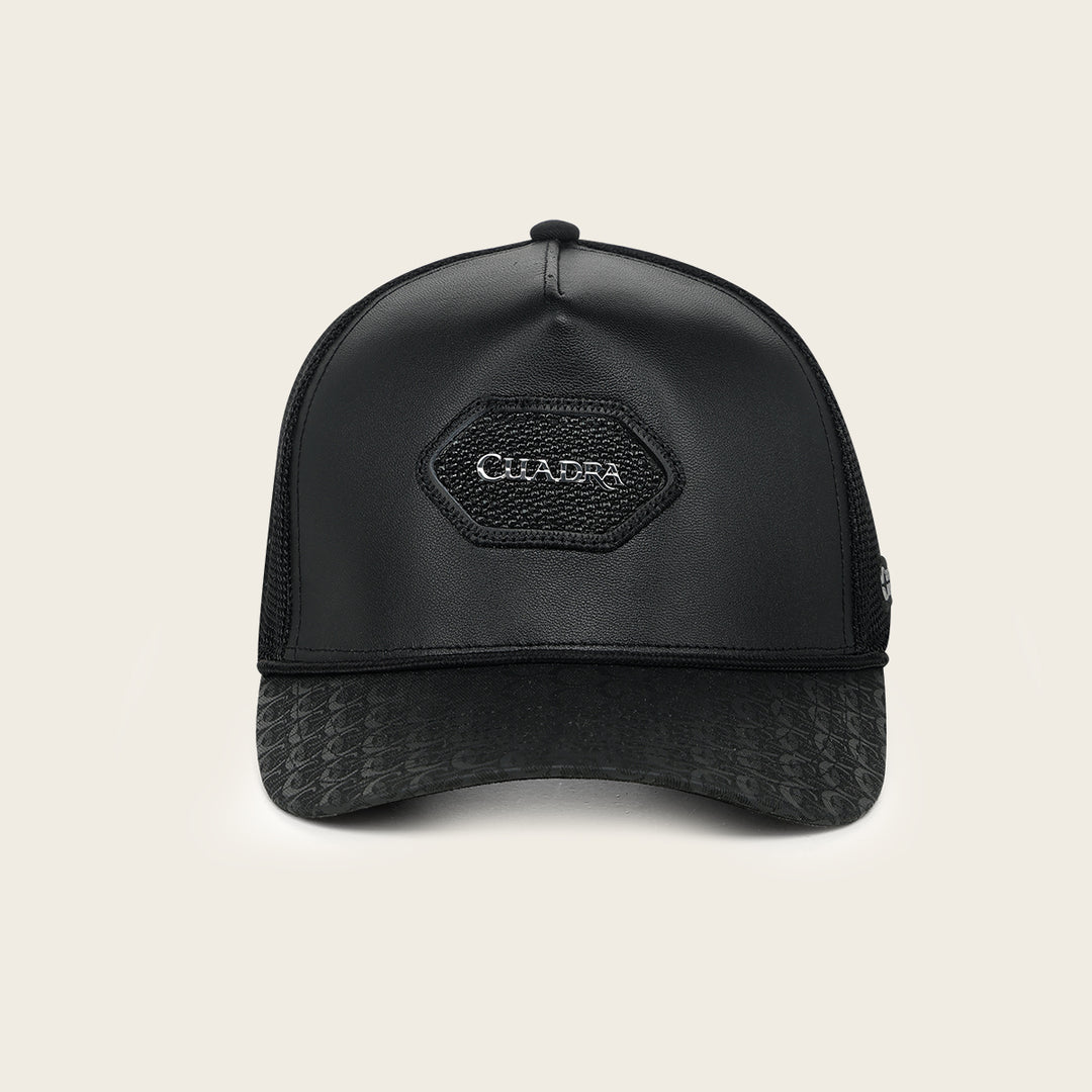 Gorra en piel genuina de mantarraya