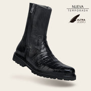 Bota de vestir en piel genuina de alligator para caballero Botas y Botines 