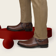 Botín de vestir en piel genuina de venado para caballero Botas y Botines 