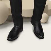 Botín de vestir en piel genuina de venado para caballero Botas y Botines 