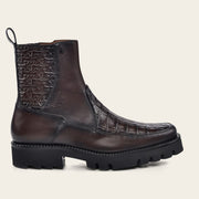 Botín casual en piel genuina de caimán para caballero Botas y Botines 