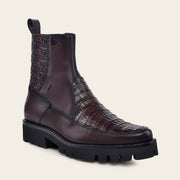 Botín casual en piel genuina de caimán para caballero Botas y Botines 