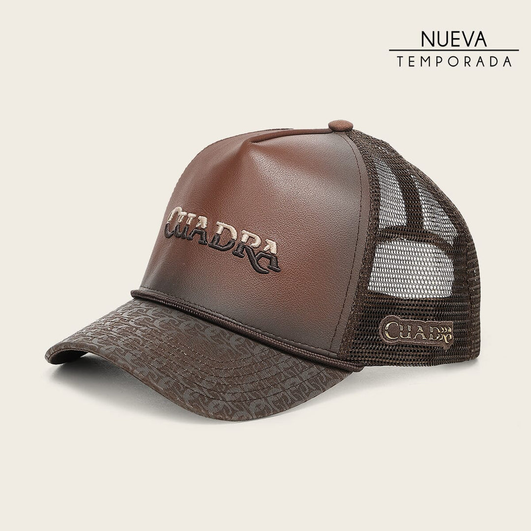 Gorra Cuadra en piel genuina Gorras 