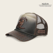 Gorra en piel genuina con diseño de venado Gorras 