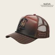 Gorra en piel genuina con diseño de caballo Gorras 