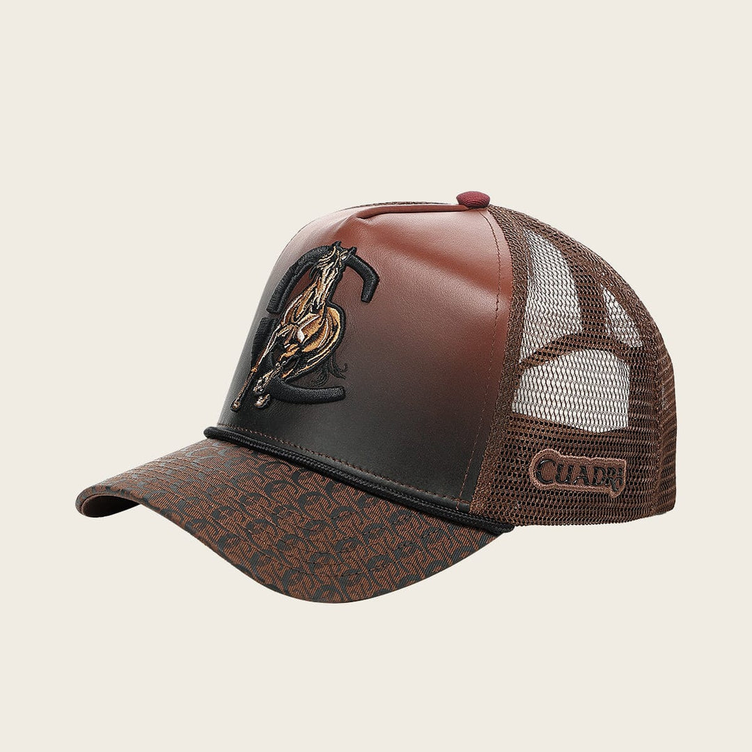 Gorra en piel genuina con diseño de caballo Gorras 