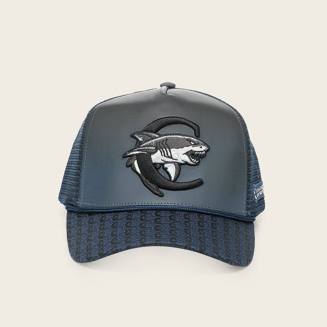 Gorra en piel genuina con diseño de tiburón Gorras 
